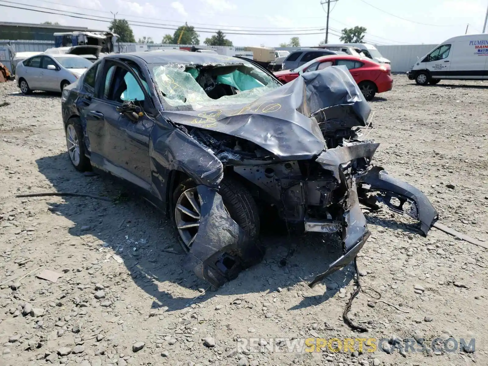 1 Photograph of a damaged car 7JRA22TK4KG001512 VOLVO S60 2019