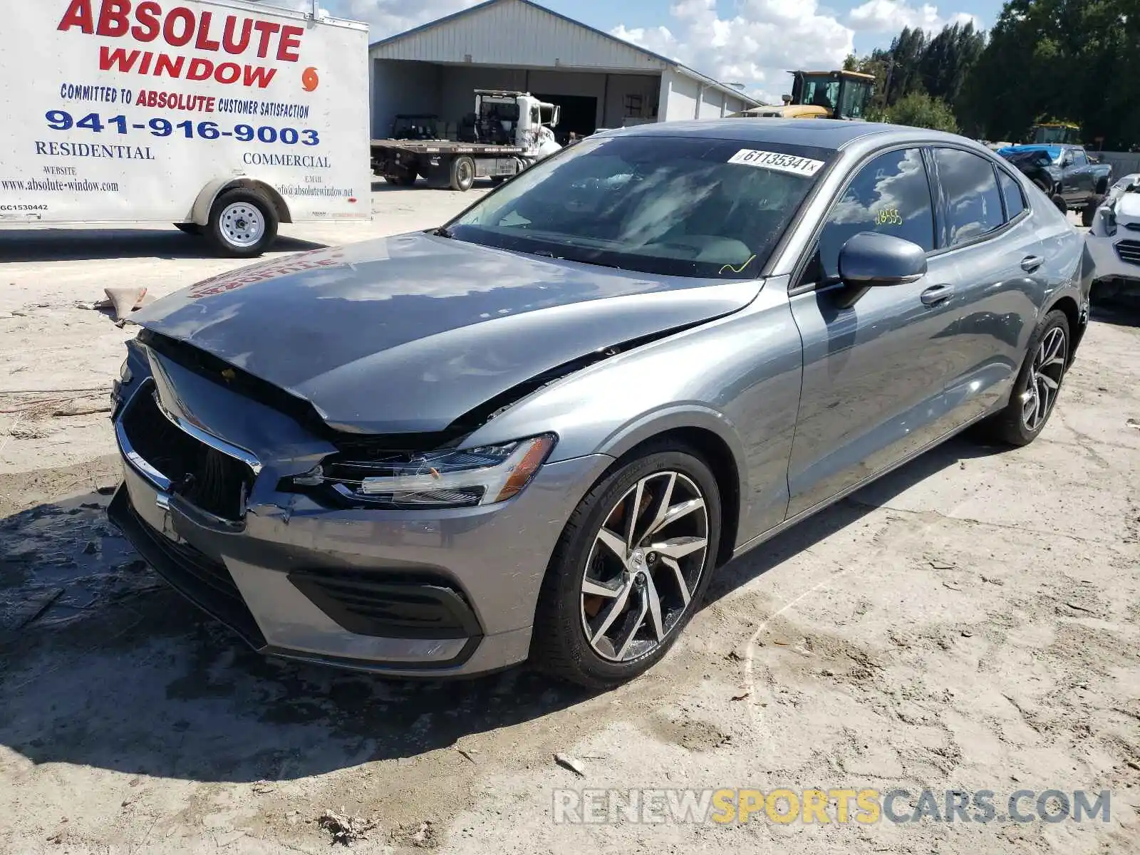 2 Photograph of a damaged car 7JRA22TK8KG001660 VOLVO S60 2019