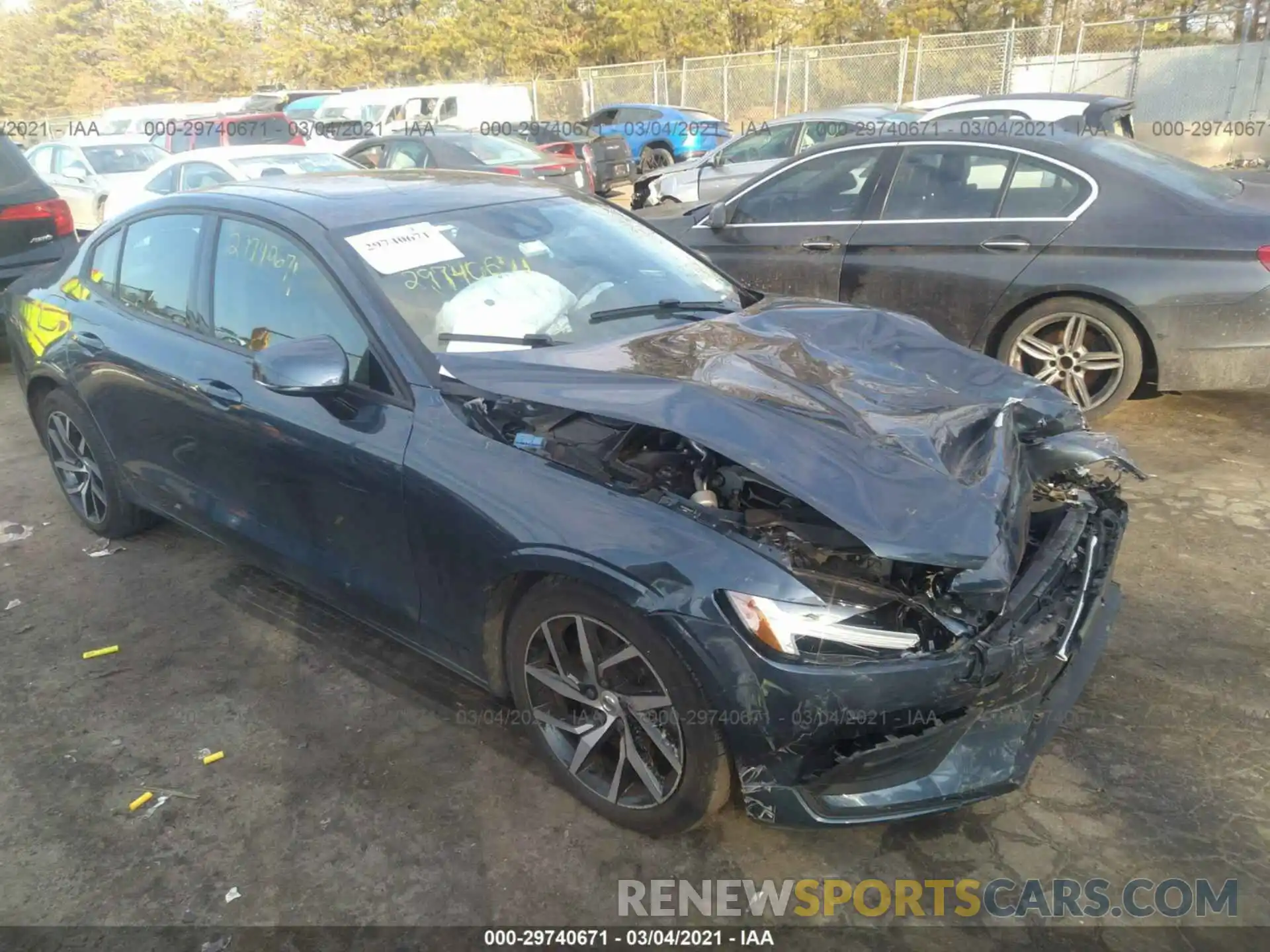 1 Photograph of a damaged car 7JRA22TK8KG003358 VOLVO S60 2019