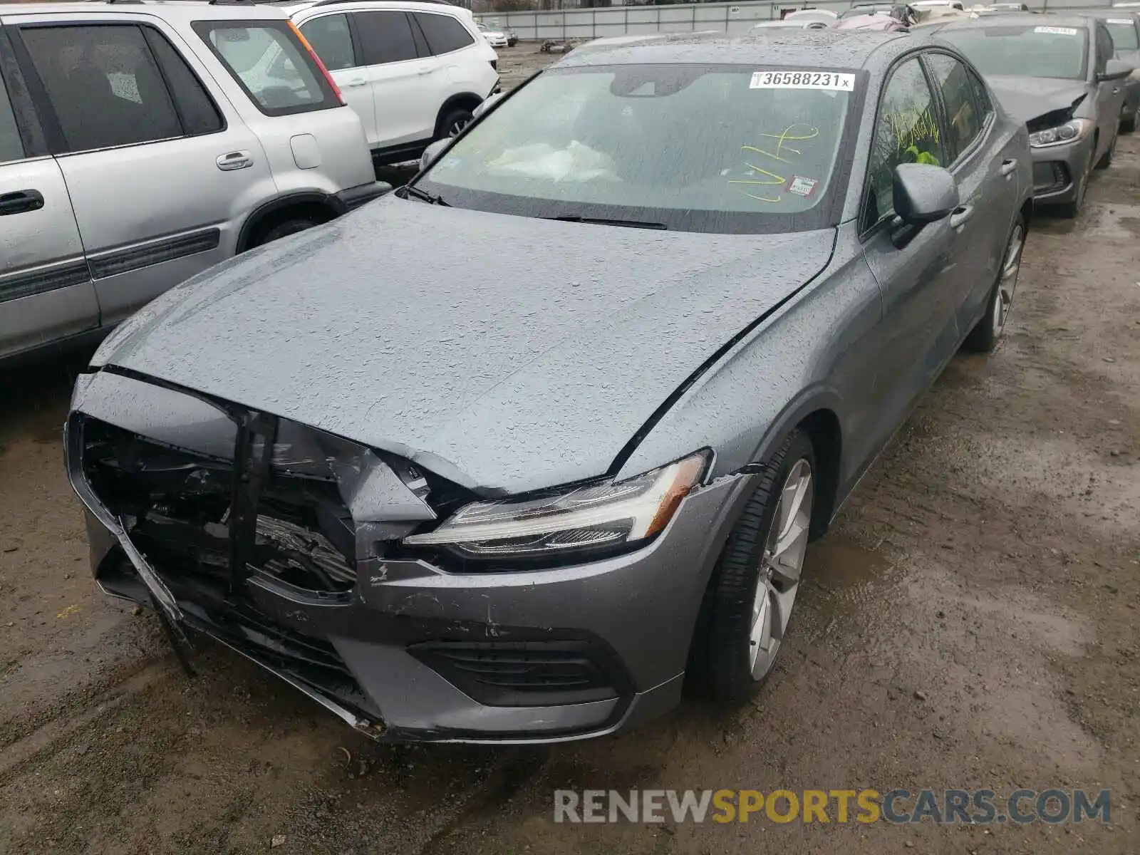 2 Photograph of a damaged car 7JRA22TK9KG001036 VOLVO S60 2019