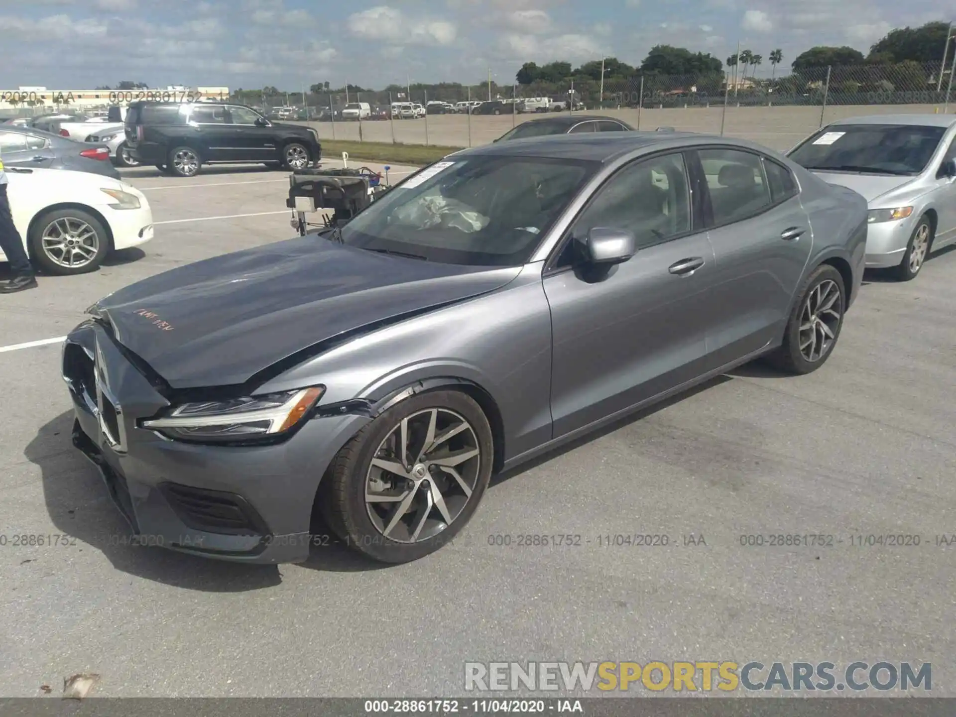 2 Photograph of a damaged car 7JRA22TK9KG002042 VOLVO S60 2019