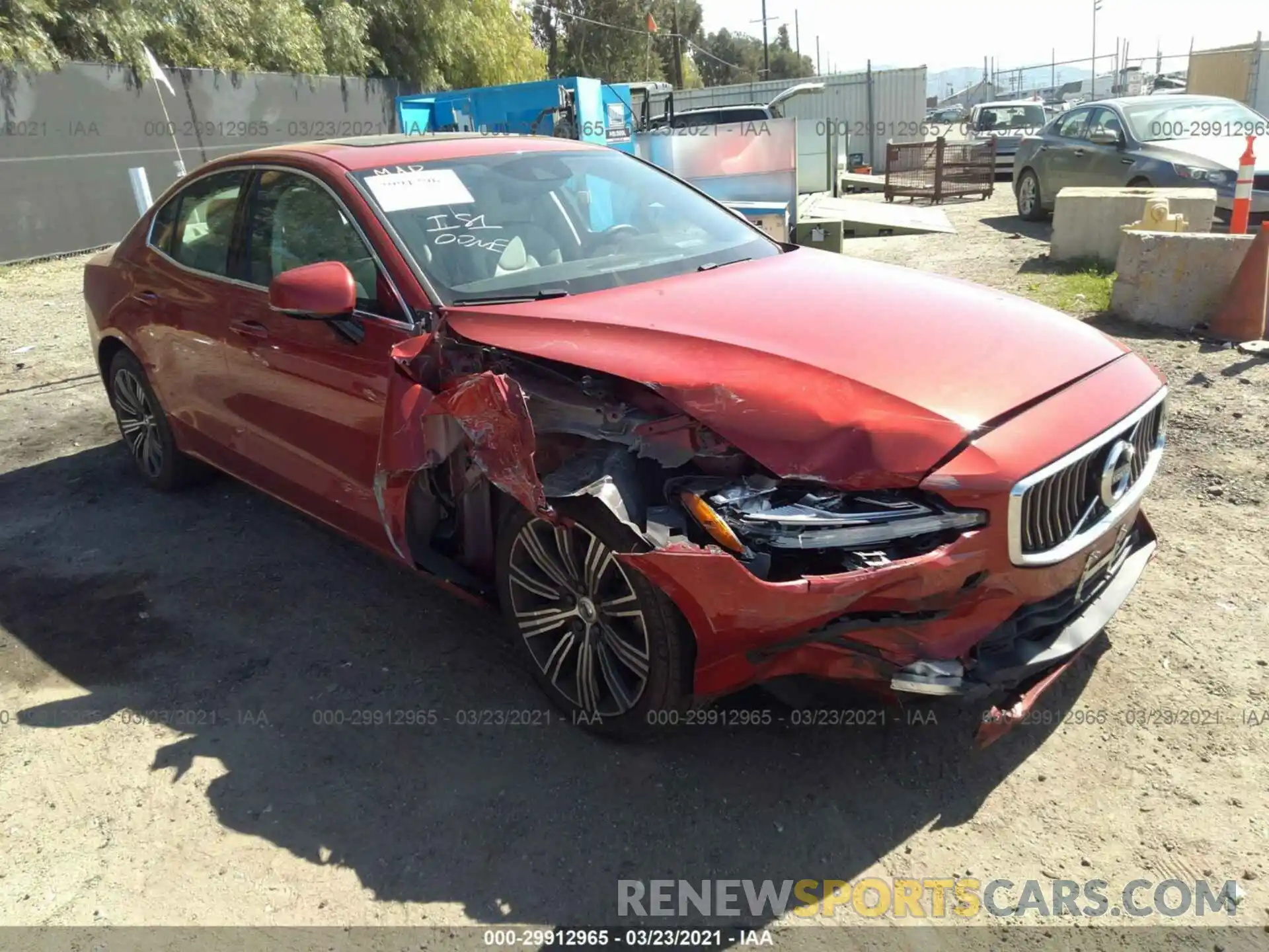 1 Photograph of a damaged car 7JRA22TL5KG010938 VOLVO S60 2019