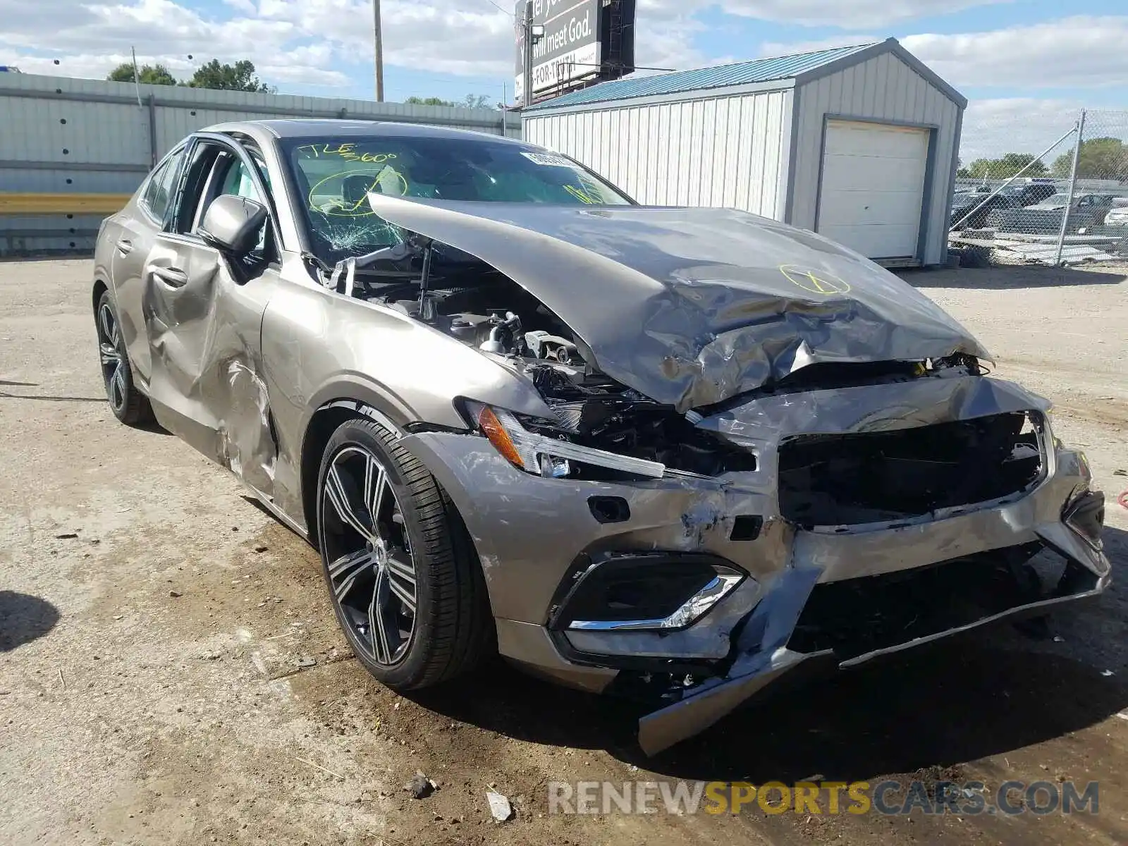 1 Photograph of a damaged car 7JRA22TL6KG001147 VOLVO S60 2019