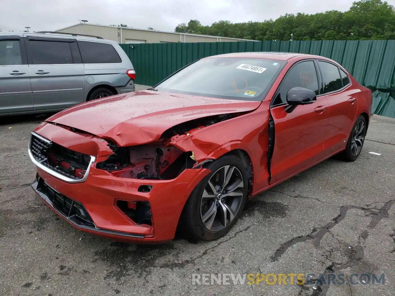 2 Photograph of a damaged car 7JRA22TM4KG012172 VOLVO S60 2019