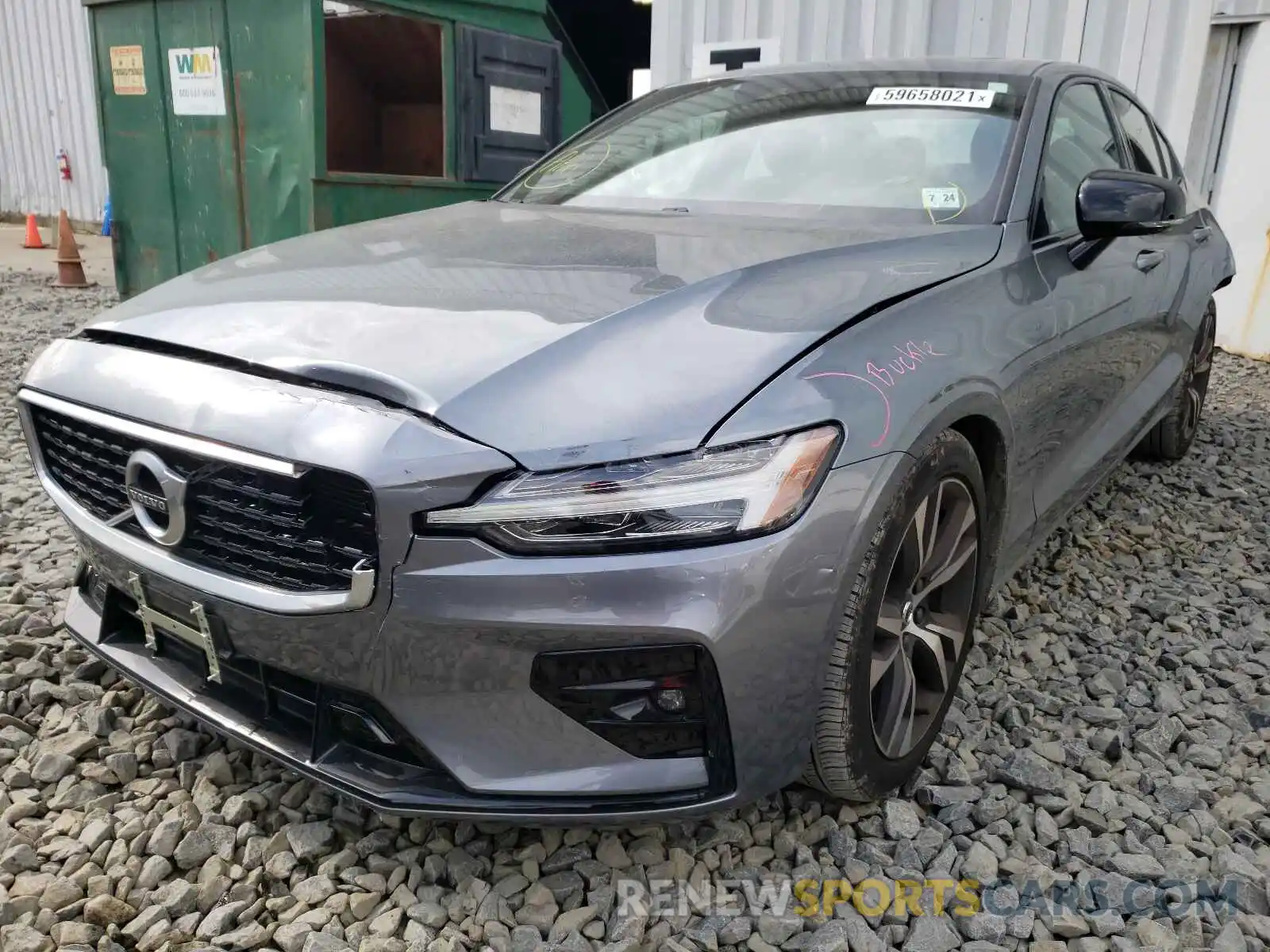 2 Photograph of a damaged car 7JRA22TM7KG007158 VOLVO S60 2019