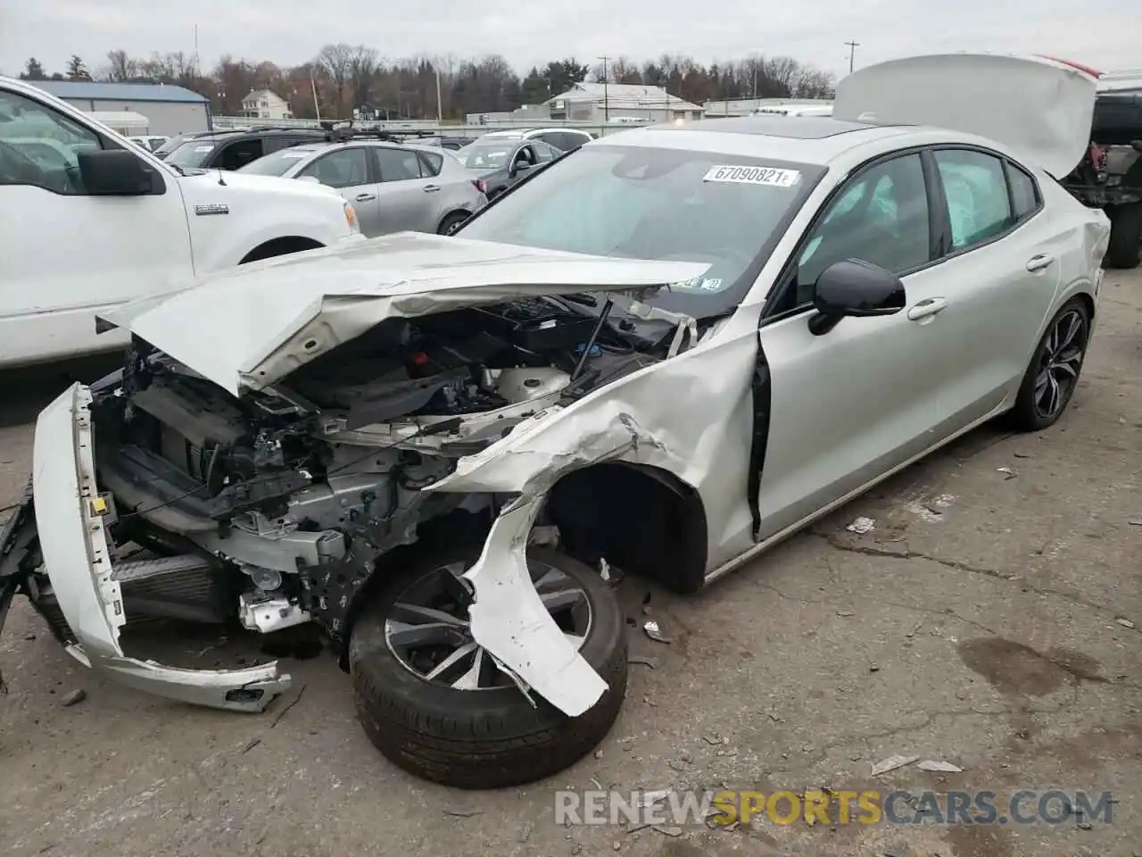 2 Photograph of a damaged car 7JRA22TM7KG007225 VOLVO S60 2019