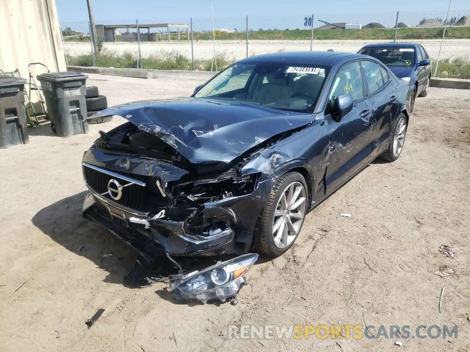 2 Photograph of a damaged car 7JR102FK1LG040089 VOLVO S60 2020