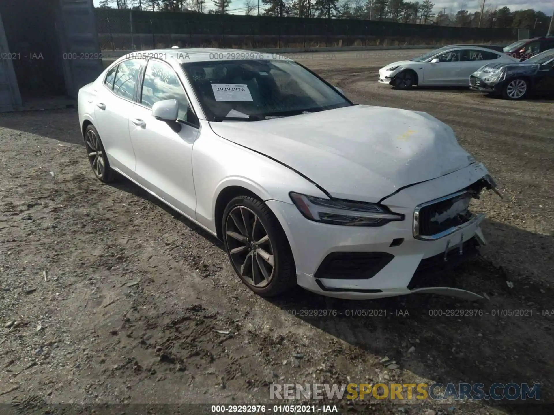 1 Photograph of a damaged car 7JR102FK5LG038183 VOLVO S60 2020