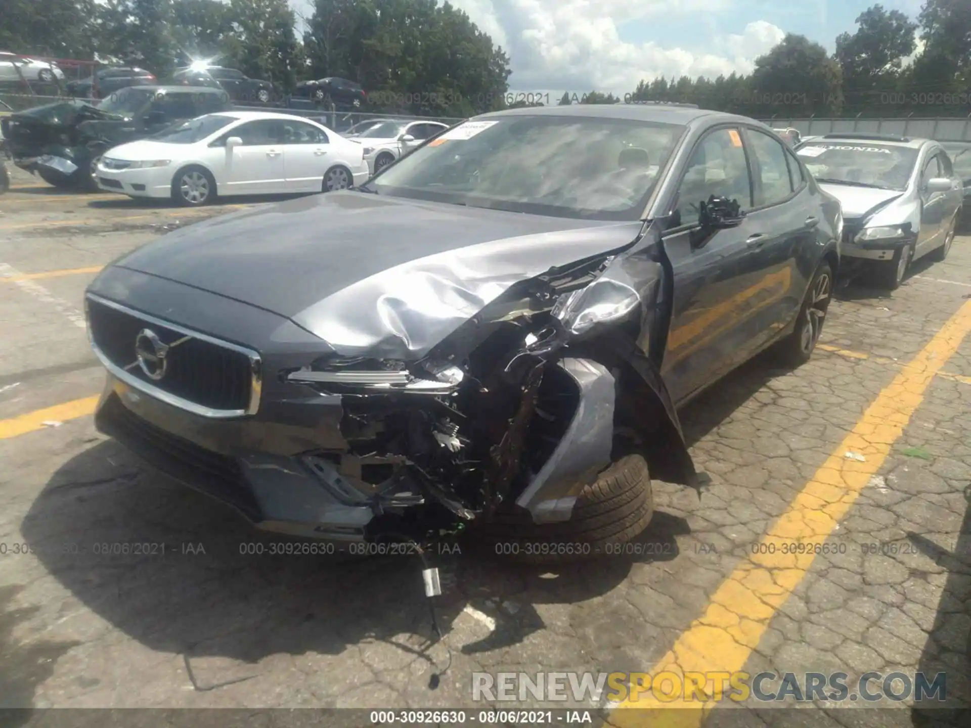 2 Photograph of a damaged car 7JR102FK8LG072411 VOLVO S60 2020