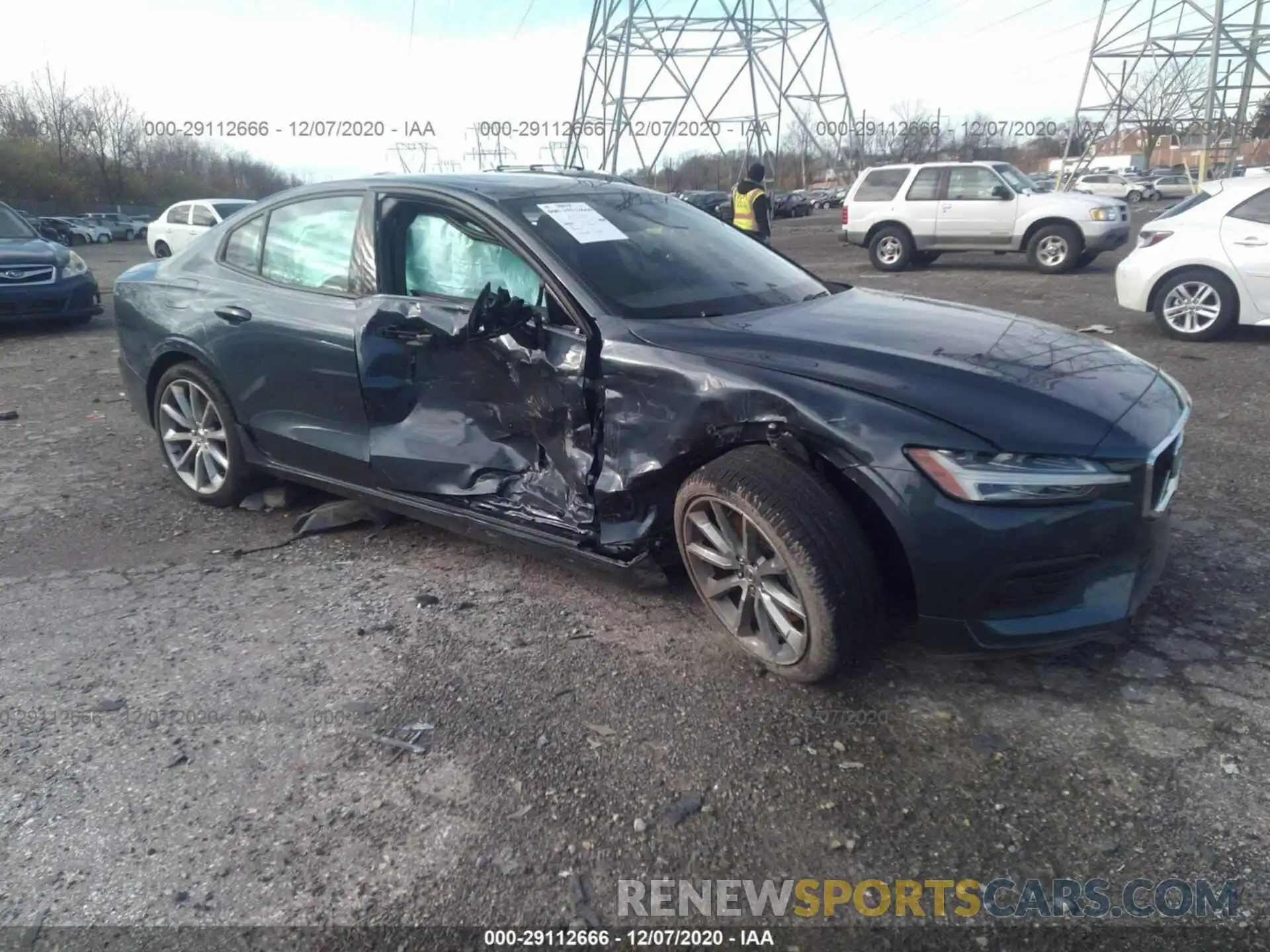 1 Photograph of a damaged car 7JRA22TK7LG041679 VOLVO S60 2020