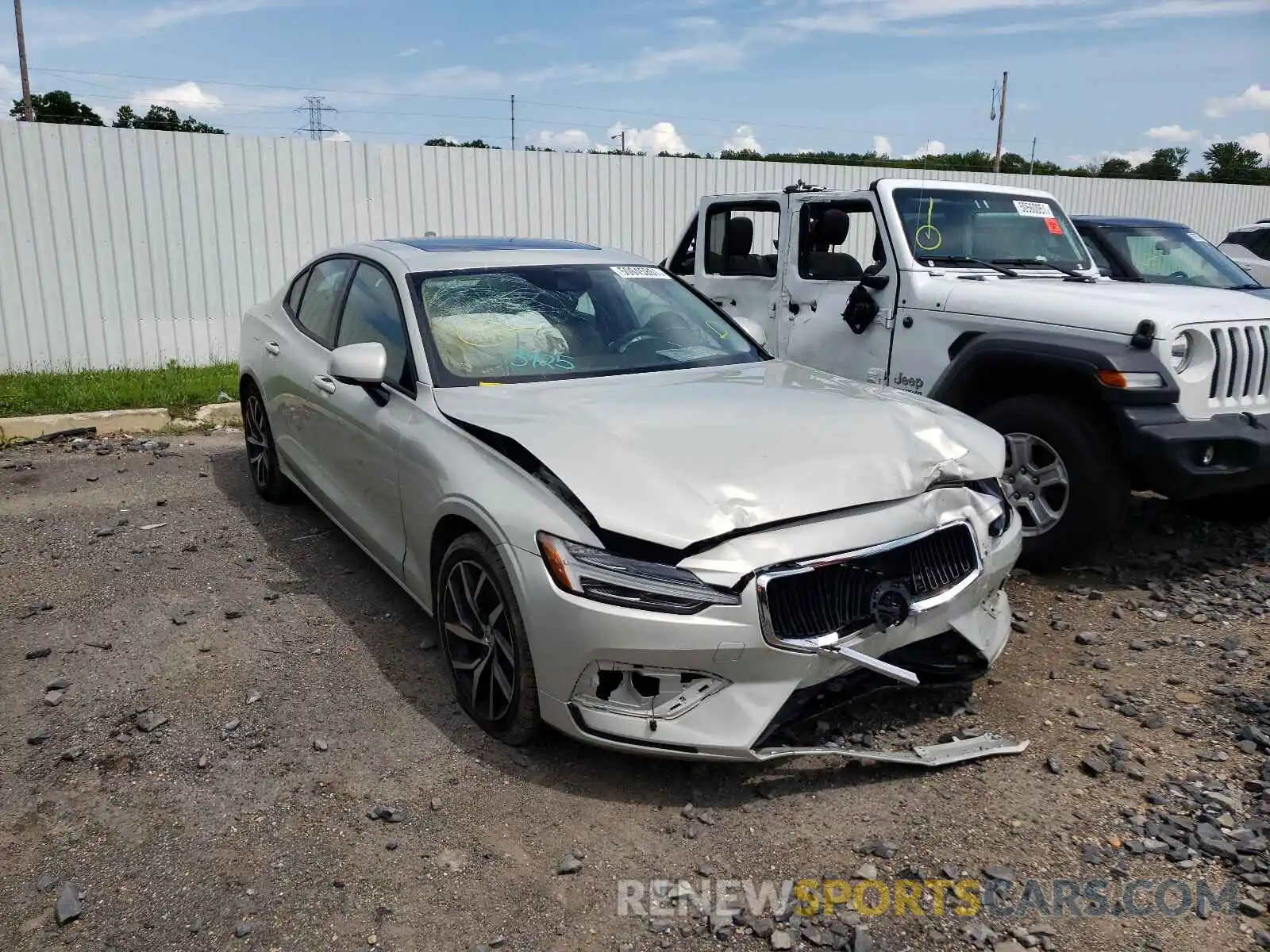 1 Photograph of a damaged car 7JRA22TK7LG072527 VOLVO S60 2020