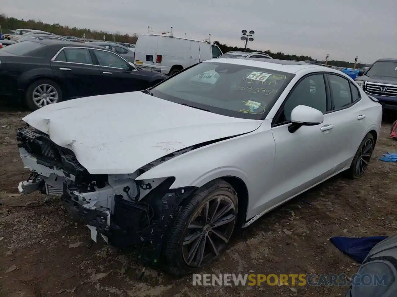 2 Photograph of a damaged car 7JR102FK2MG095958 VOLVO S60 2021