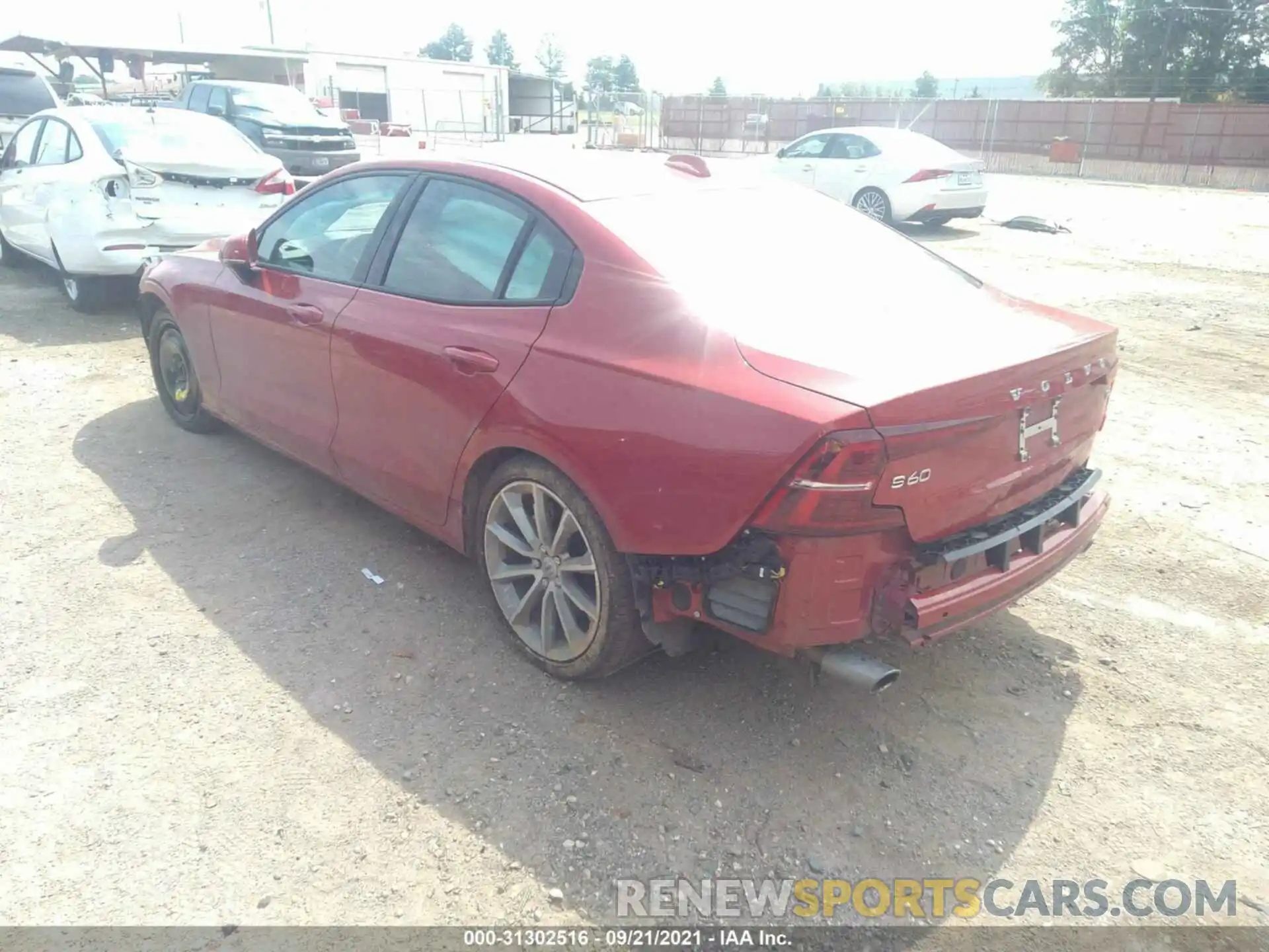 3 Photograph of a damaged car 7JR102FK2MG096740 VOLVO S60 2021