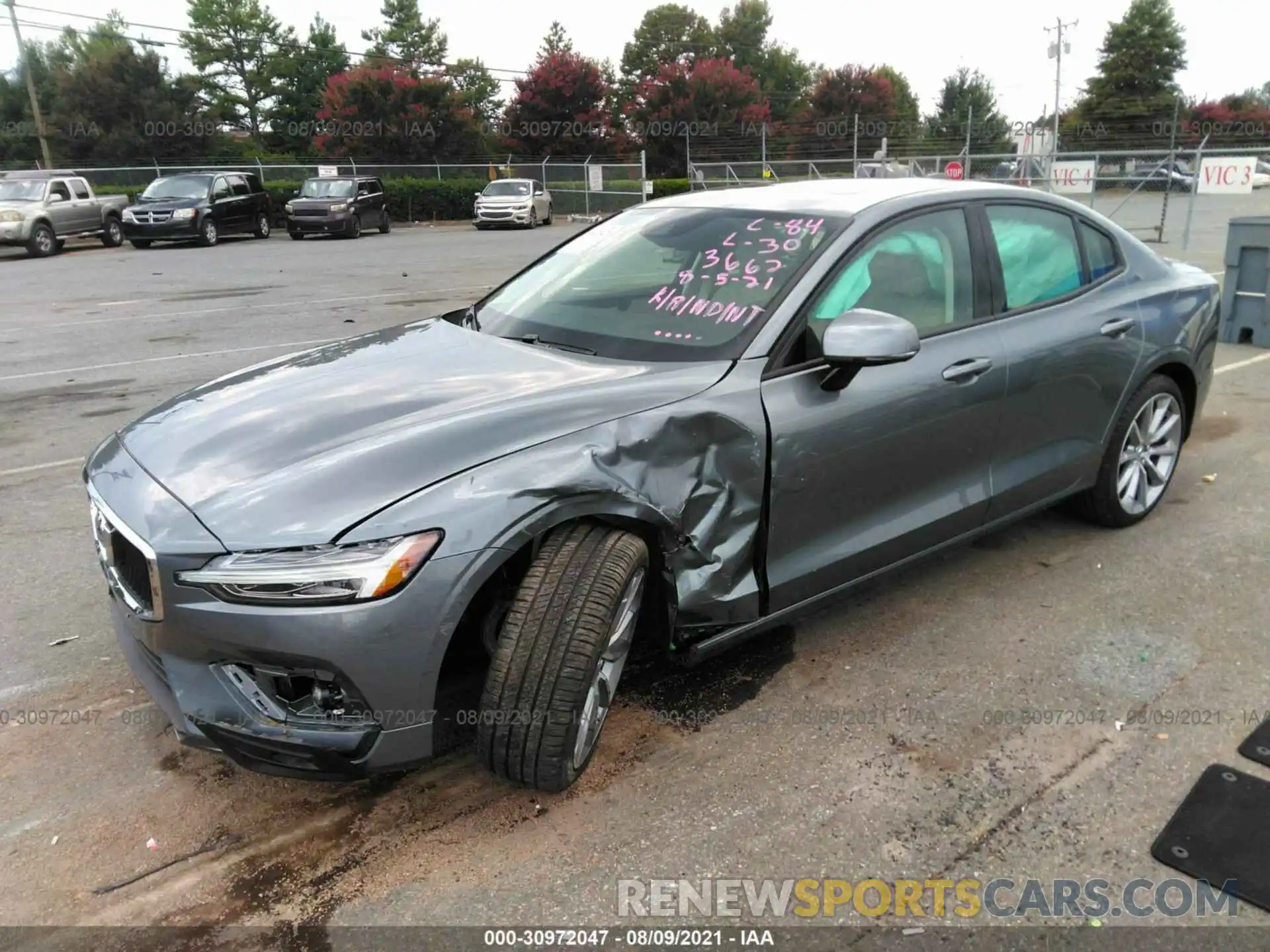 2 Photograph of a damaged car 7JR102FK4MG093662 VOLVO S60 2021