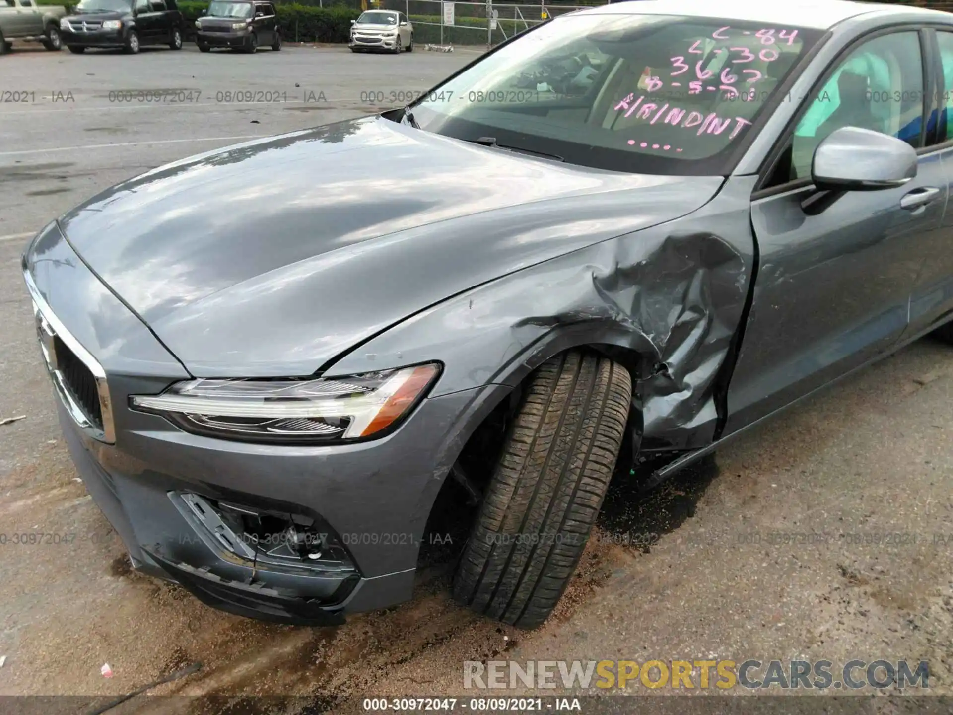 6 Photograph of a damaged car 7JR102FK4MG093662 VOLVO S60 2021