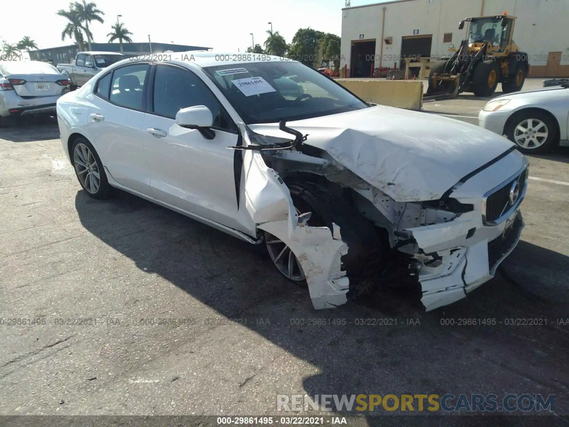 1 Photograph of a damaged car 7JRA22TK6MG081351 VOLVO S60 2021