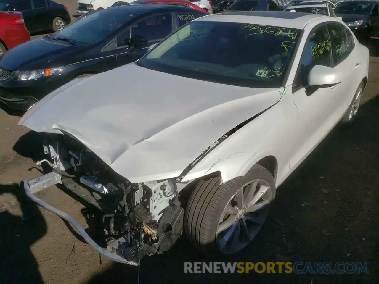 2 Photograph of a damaged car 7JRA22TK8MG093159 VOLVO S60 2021