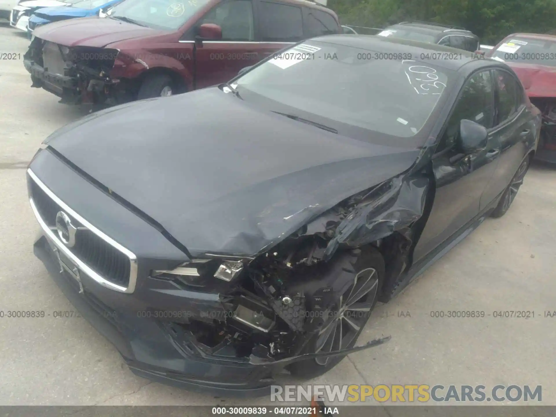 2 Photograph of a damaged car 7JRA22TKXMG080400 VOLVO S60 2021