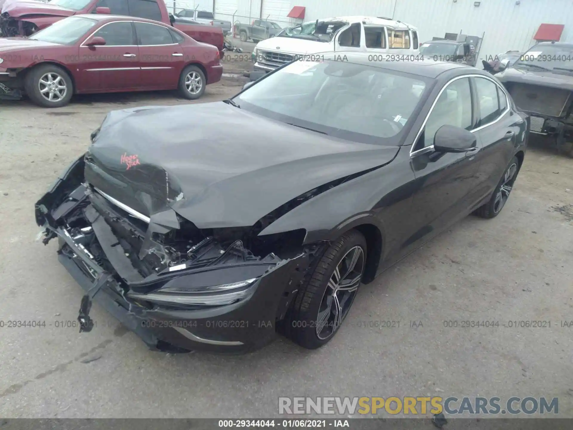 2 Photograph of a damaged car 7JRA22TL2MG081677 VOLVO S60 2021