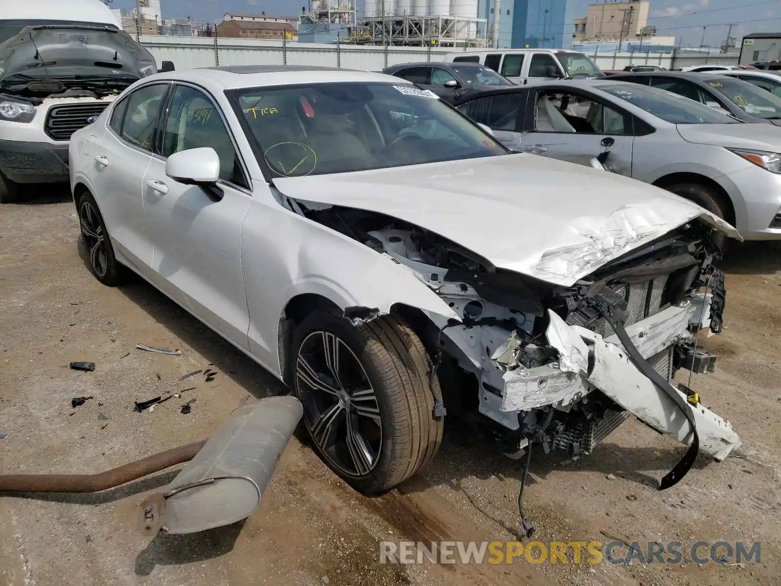 1 Photograph of a damaged car 7JRA22TL9MG081286 VOLVO S60 2021