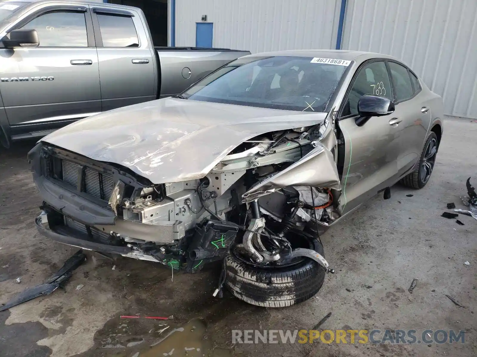 2 Photograph of a damaged car 7JRBR0FM4MG109147 VOLVO S60 T8 REC 2021