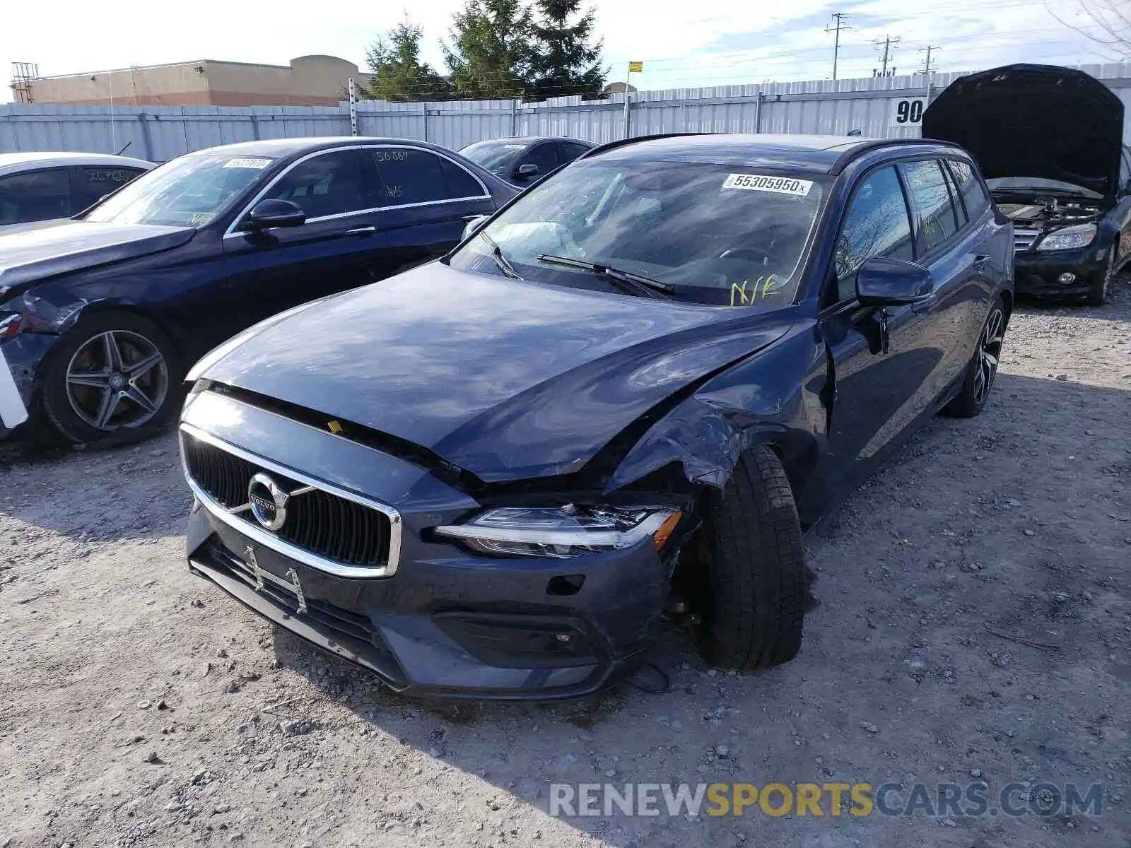 2 Photograph of a damaged car YV1A22SK7L2349023 VOLVO V60 2020