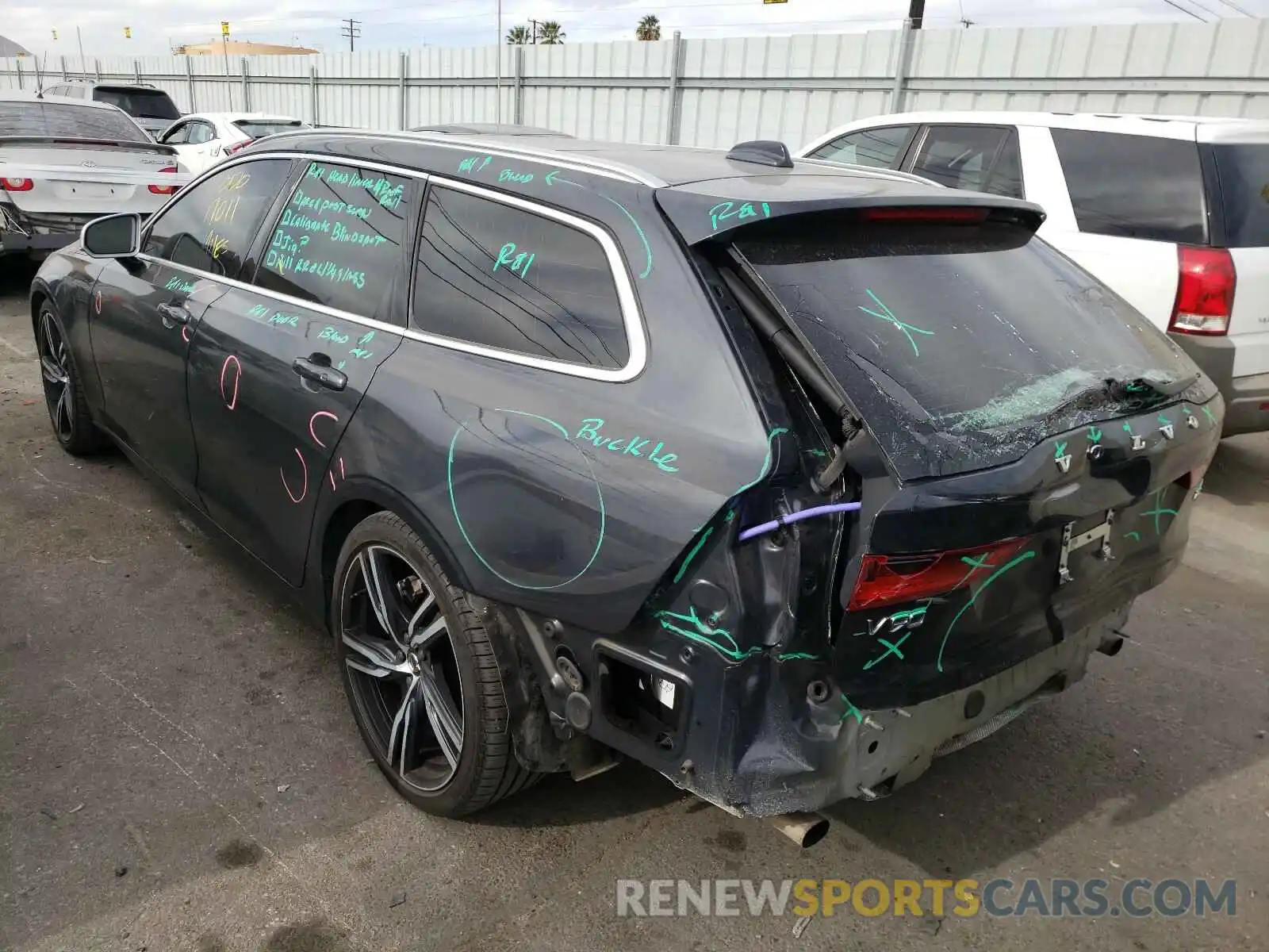 3 Photograph of a damaged car YV1102GM6K1087029 VOLVO V90 2019