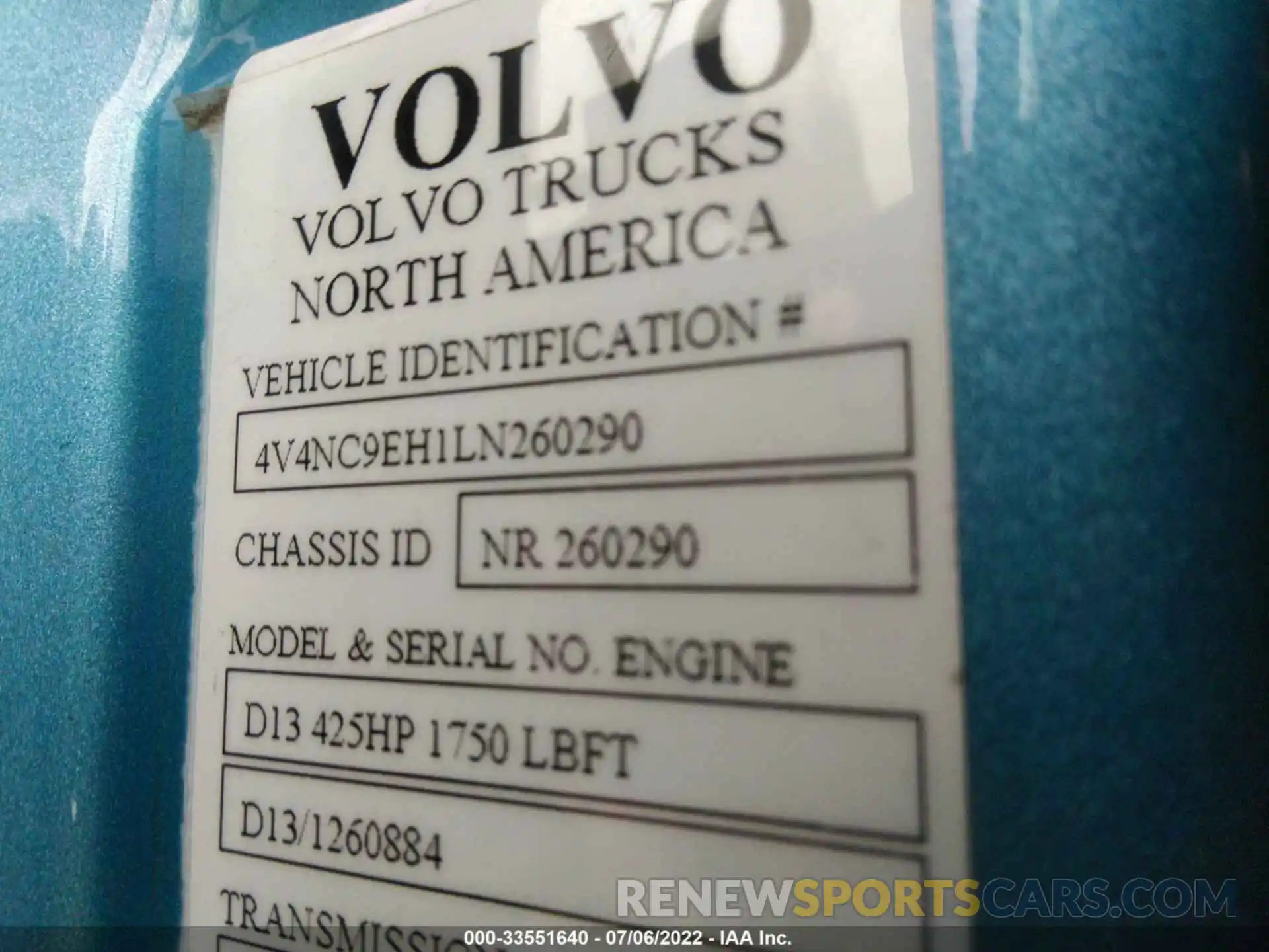 9 Фотография поврежденного автомобиля 4V4NC9EH1LN260290 VOLVO VN 2020