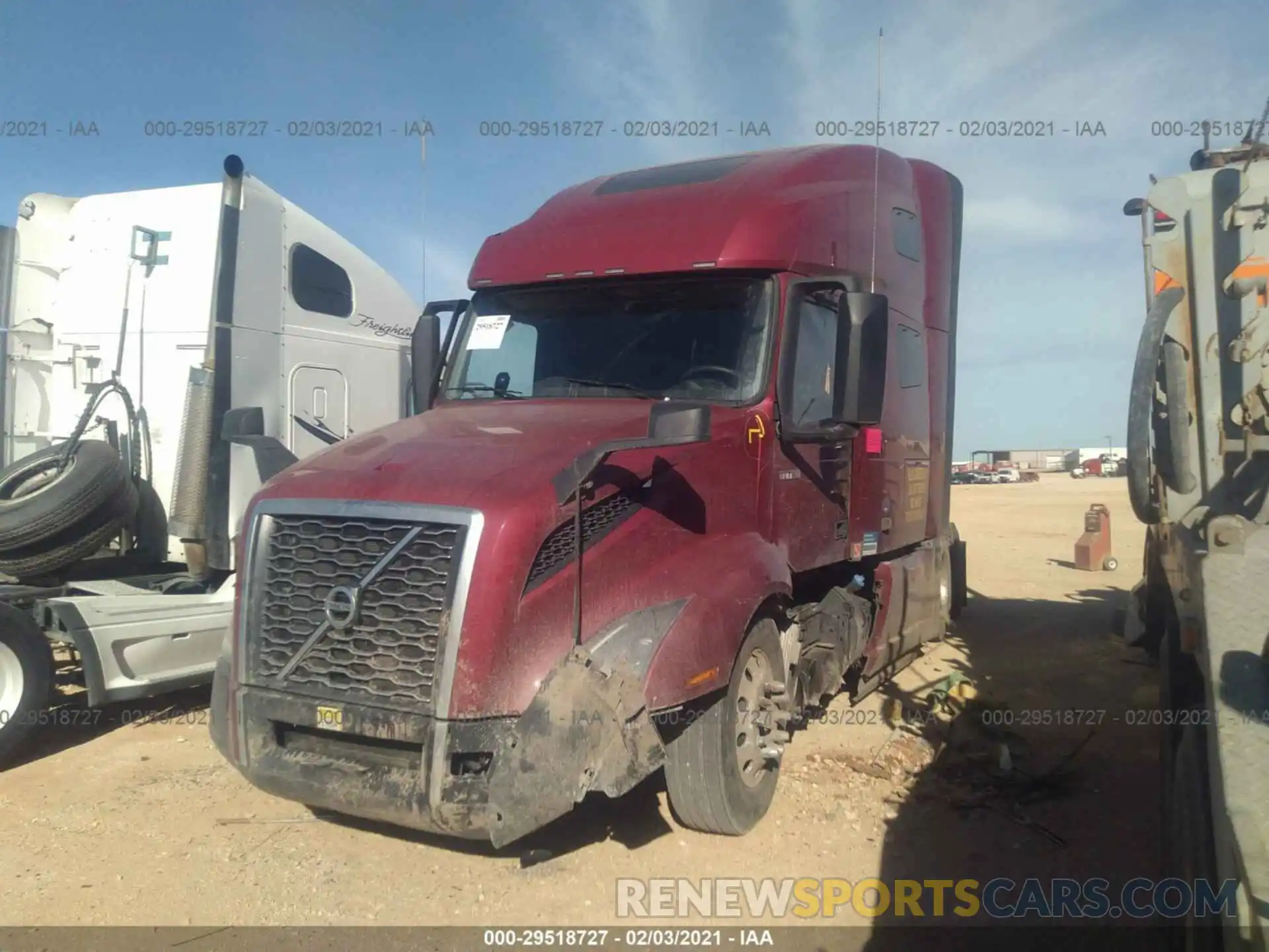 2 Photograph of a damaged car 4V4NC9EJ4MN236005 VOLVO VN 2021