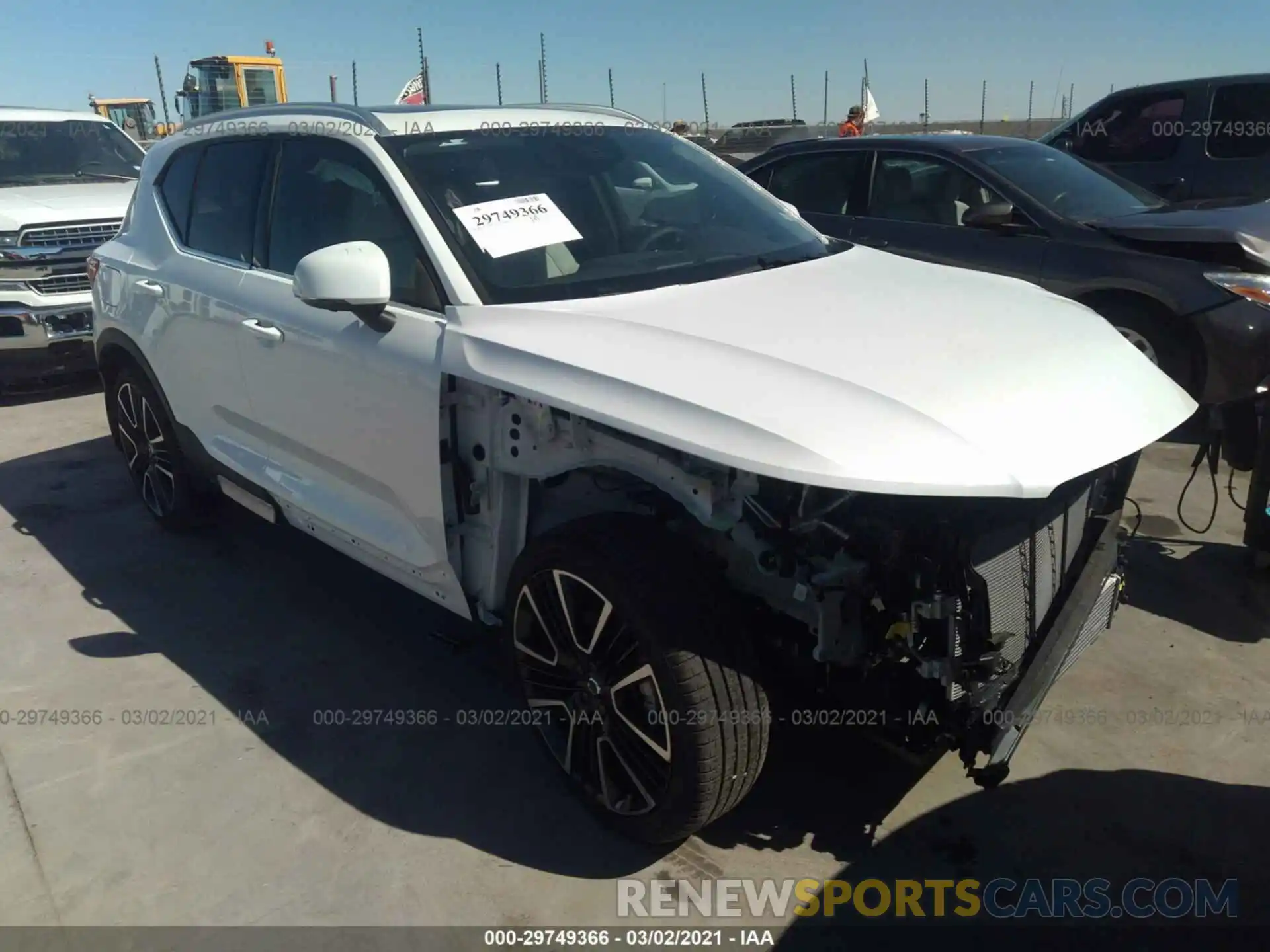 1 Photograph of a damaged car YV4162UL9M2416008 VOLVO XC40 2021