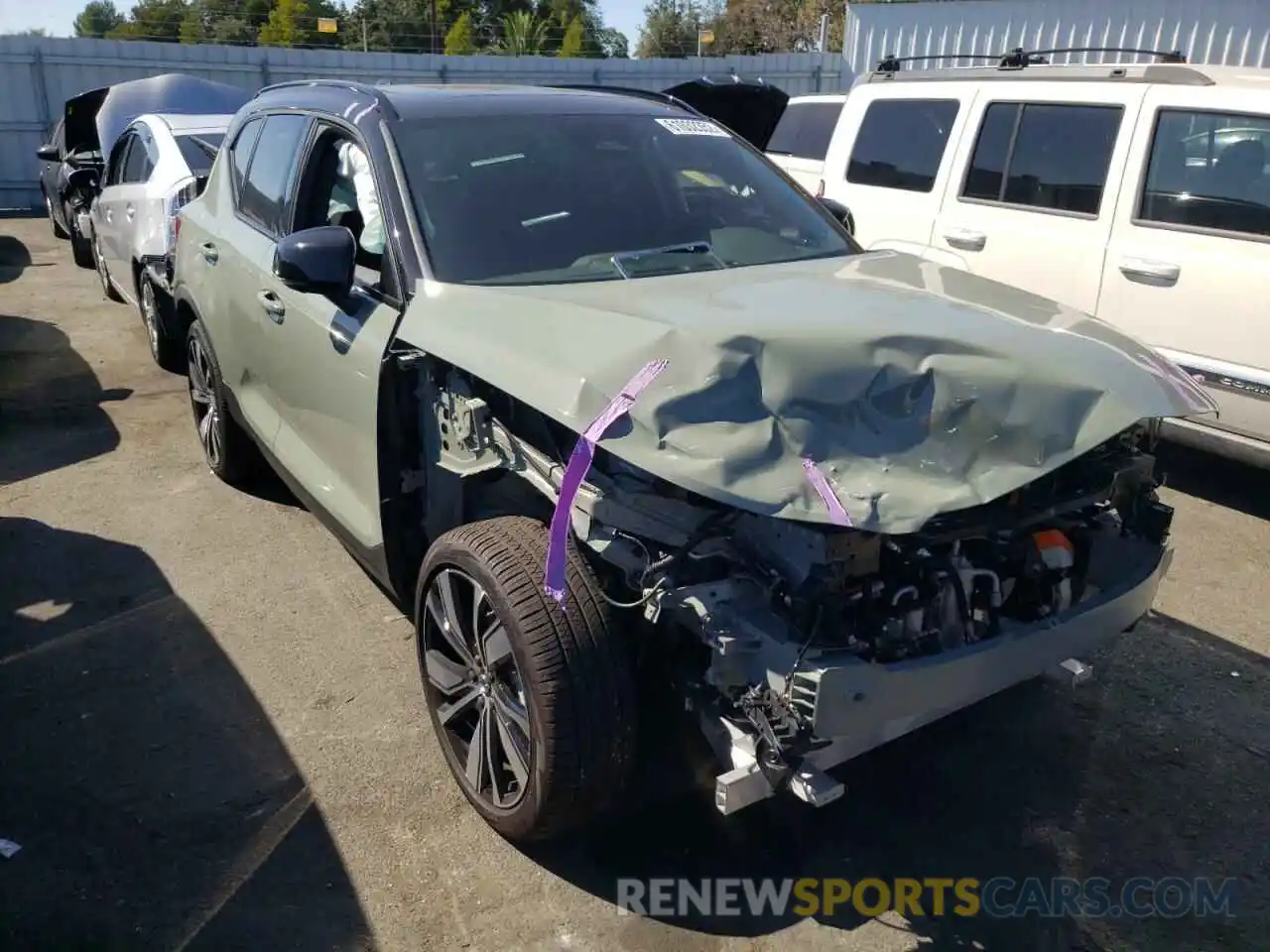 1 Photograph of a damaged car YV4ED3UB7N2734621 VOLVO XC40 P8 RE 2022