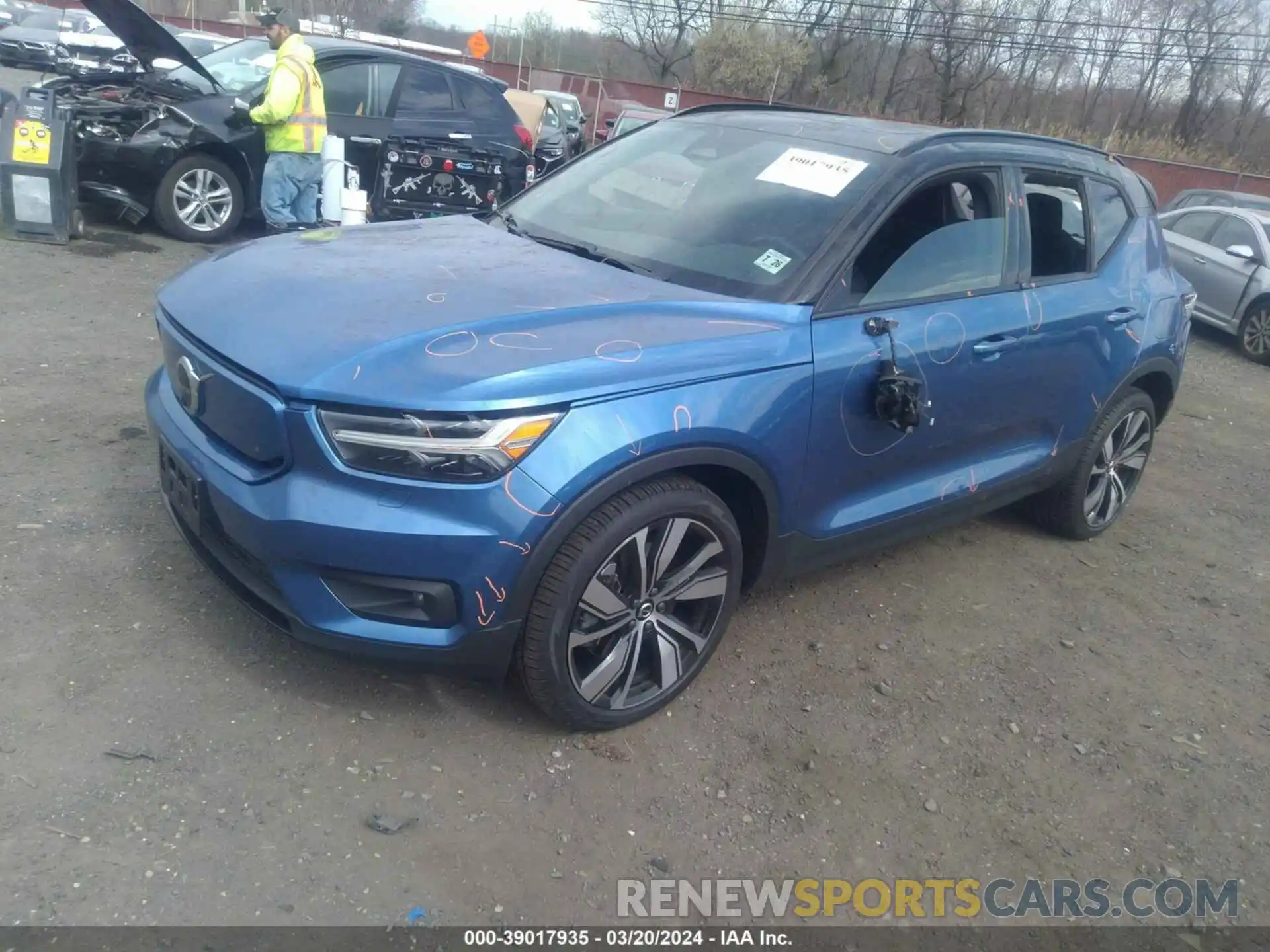 2 Photograph of a damaged car YV4ED3UR9M2553628 VOLVO XC40 RECHARGE PURE ELECTRIC 2021