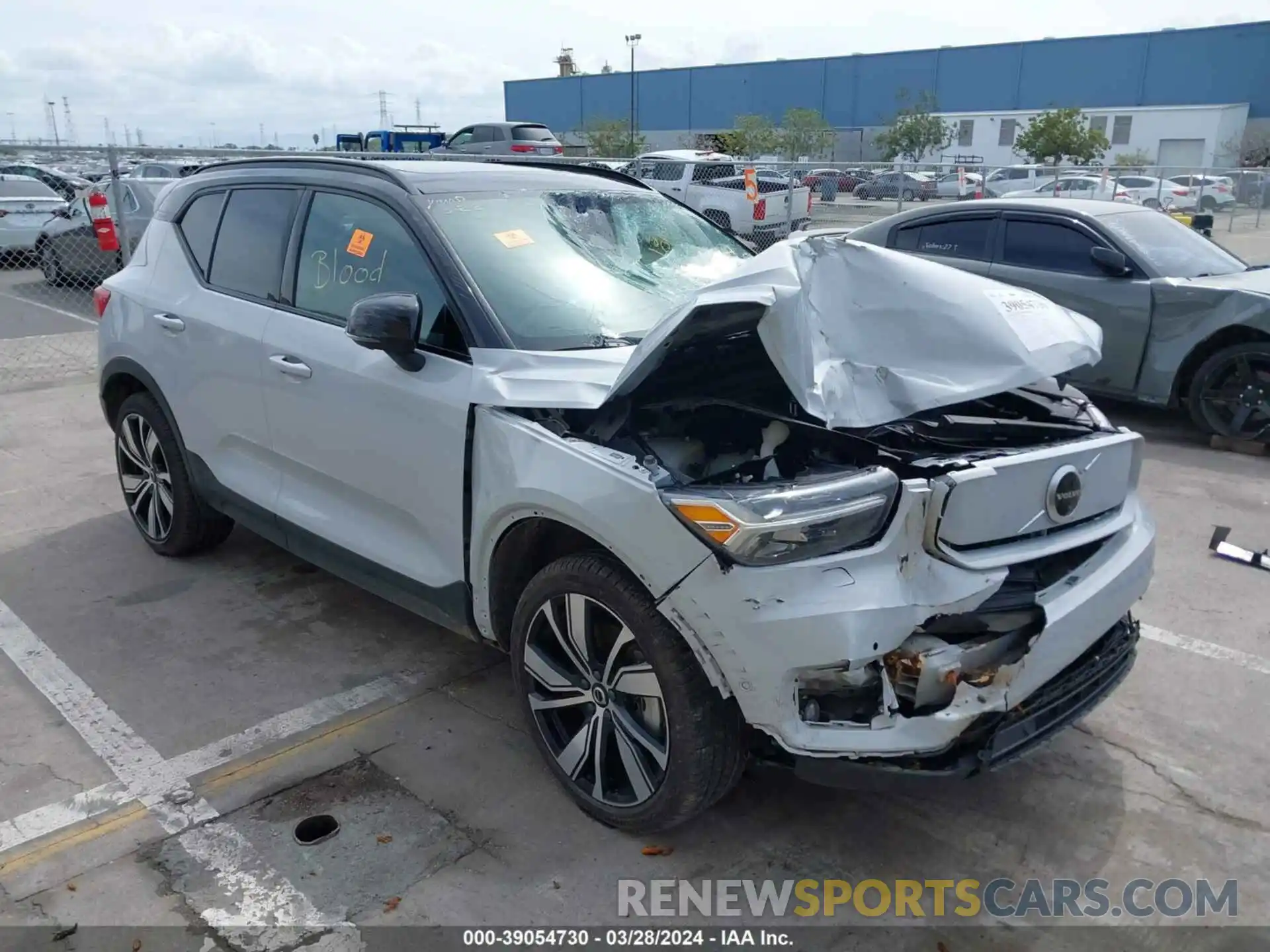 1 Photograph of a damaged car YV4ED3UR9N2780237 VOLVO XC40 RECHARGE PURE ELECTRIC 2022