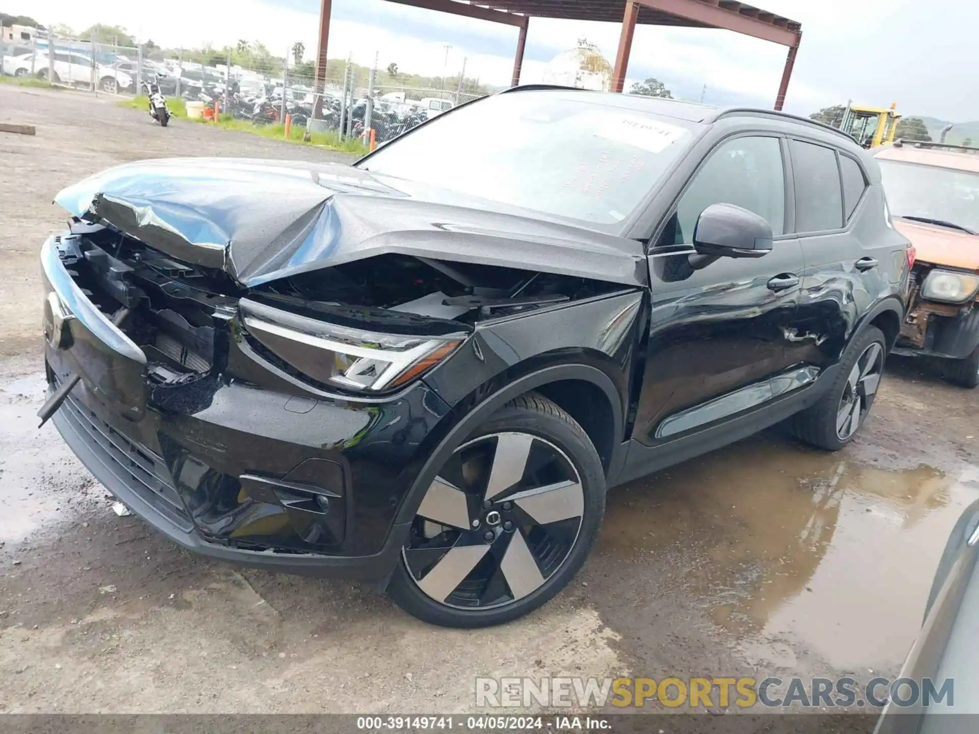 2 Фотография поврежденного автомобиля YV4ED3UM9P2001944 VOLVO XC40 RECHARGE PURE ELECTRIC 2023