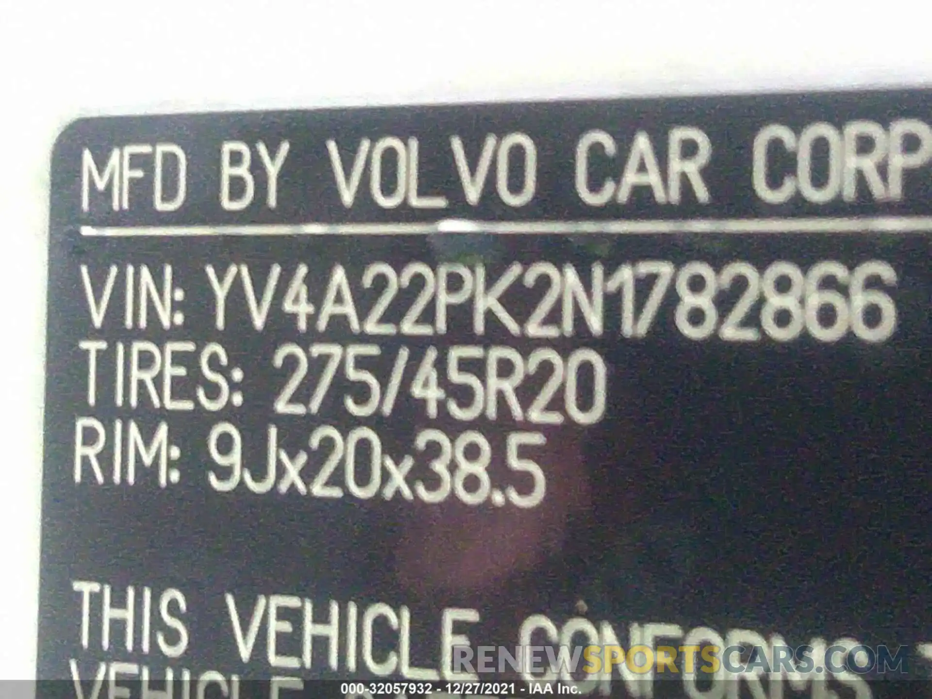 9 Фотография поврежденного автомобиля YV4A22PK2N1782866 VOLVO XC90 2022